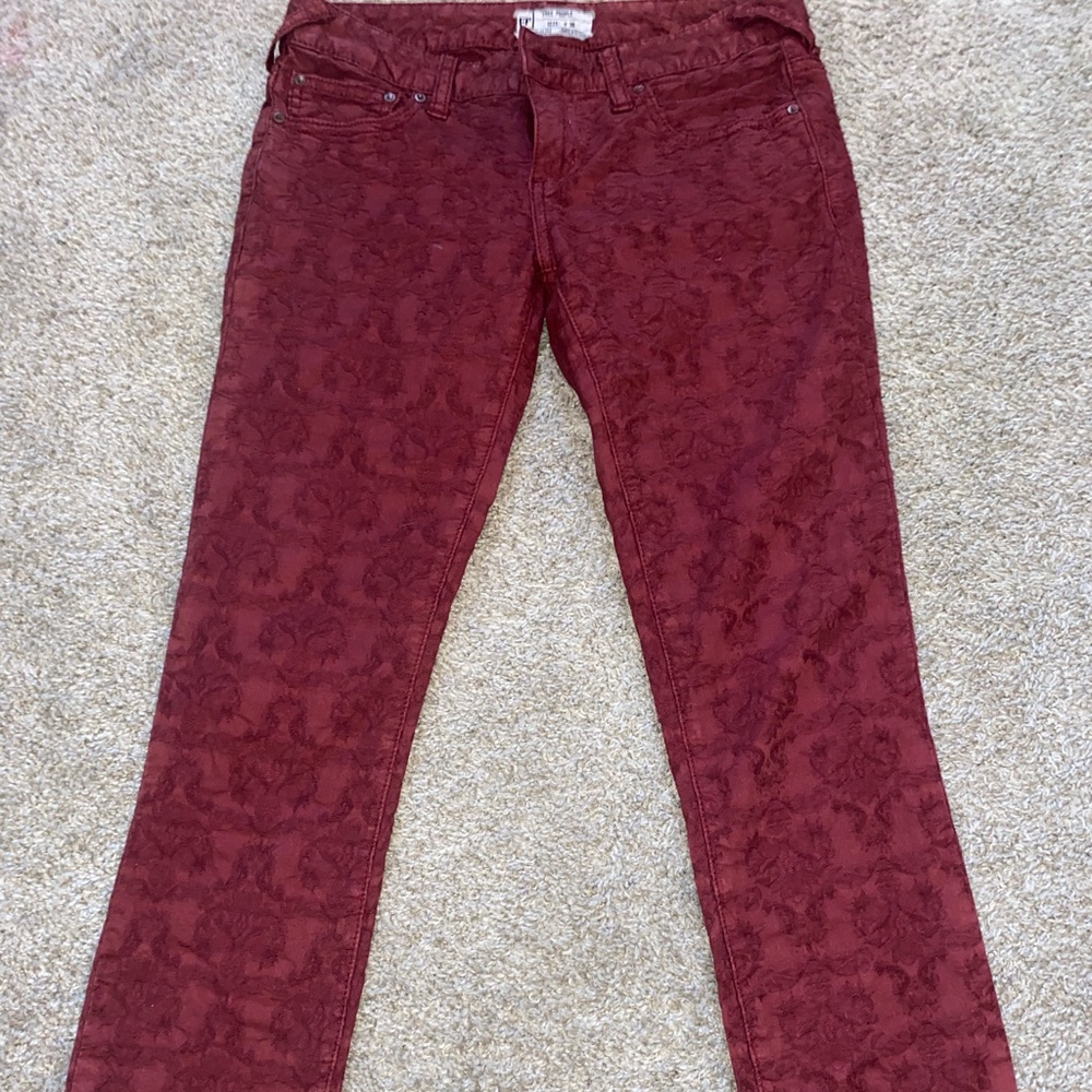 Free people embellished skinny Jean size 26